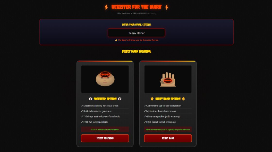 Mark Of The Beast Simulator